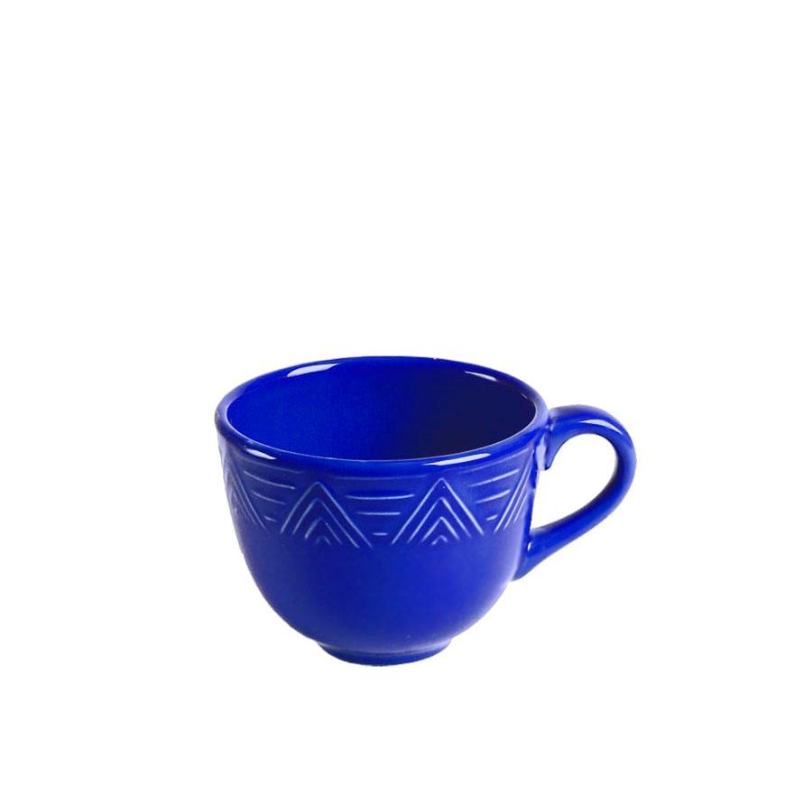 Cup Set - Set of 4 - Blue | Aztec Pattern