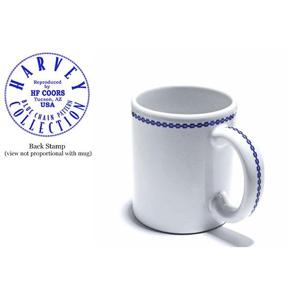 Mug white blue blue chain fred harvey