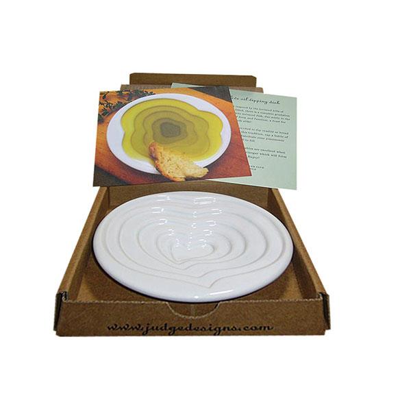 Olive oil dipping dish heart