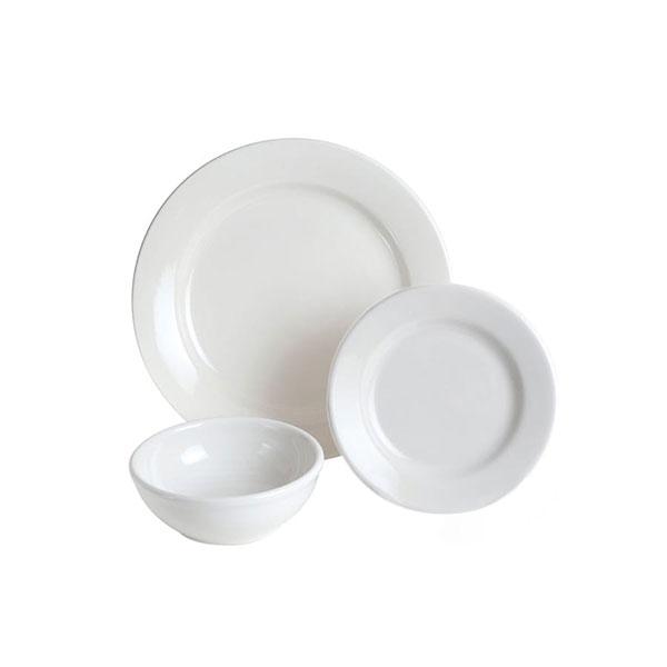 Dinnerware set 3 piece white american white