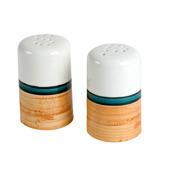 Salt and Pepper Shakers - Brown and Green | Terra Patina
