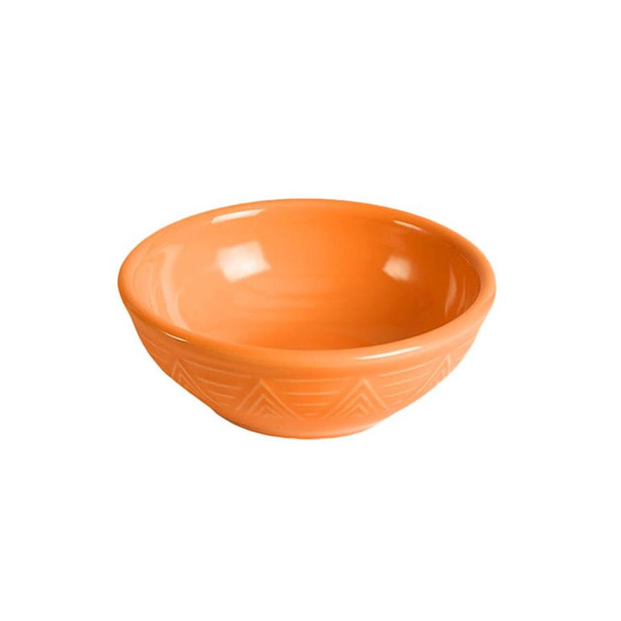 Cereal bowl set set of 4 orange aztec pattern