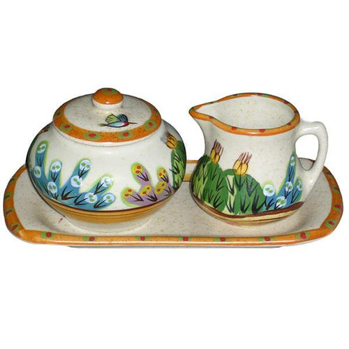 Southwestern ceramic sugar creamer set sonoran desert