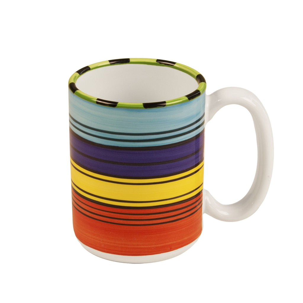 Mug set set of 4 colorful striped acapulco 15 oz