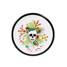 Load image into Gallery viewer, Dinner plate desert skull day of the dead

