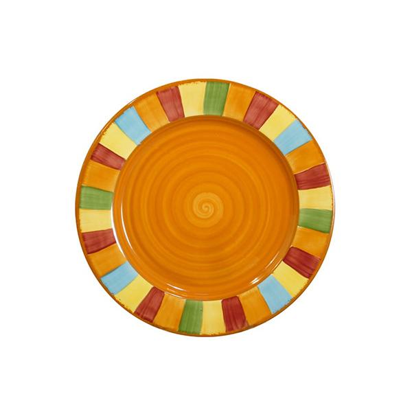 Dinner Plate Set - Colorful Striped | Made in USA | HF Coors
