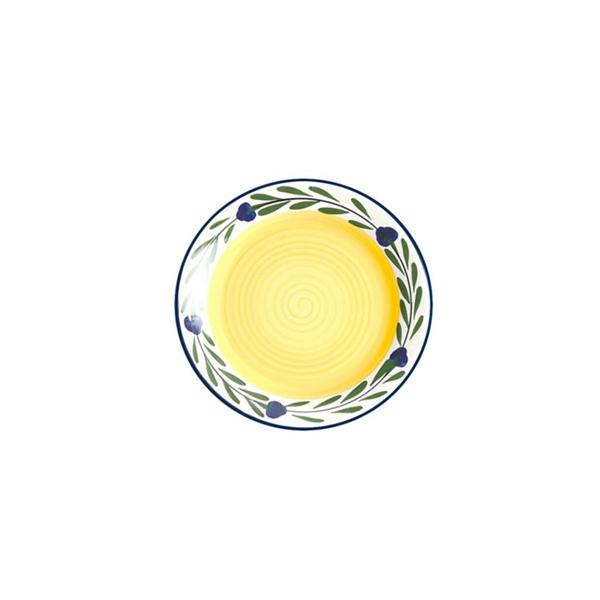 Dessert Plate Set - Set of 4 - White & Yellow & Blue & Green | Bella Flora