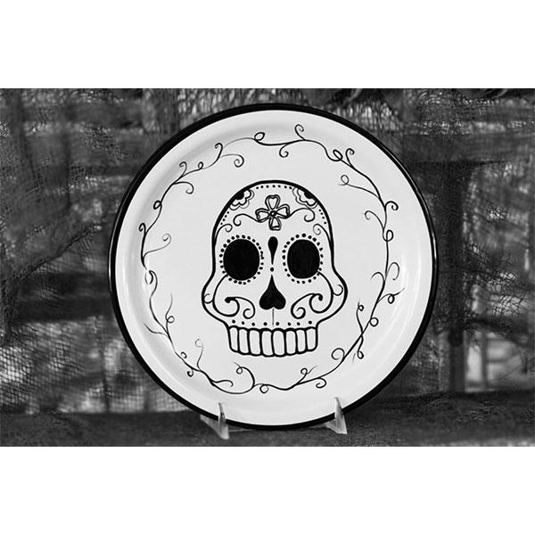 Salad Plate - Skull with Vines | Day of the Dead