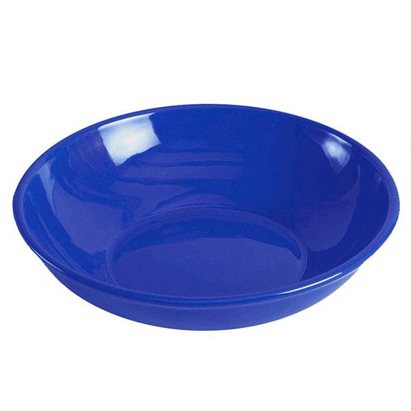 Extra large serving bowl blue aztec pattern
