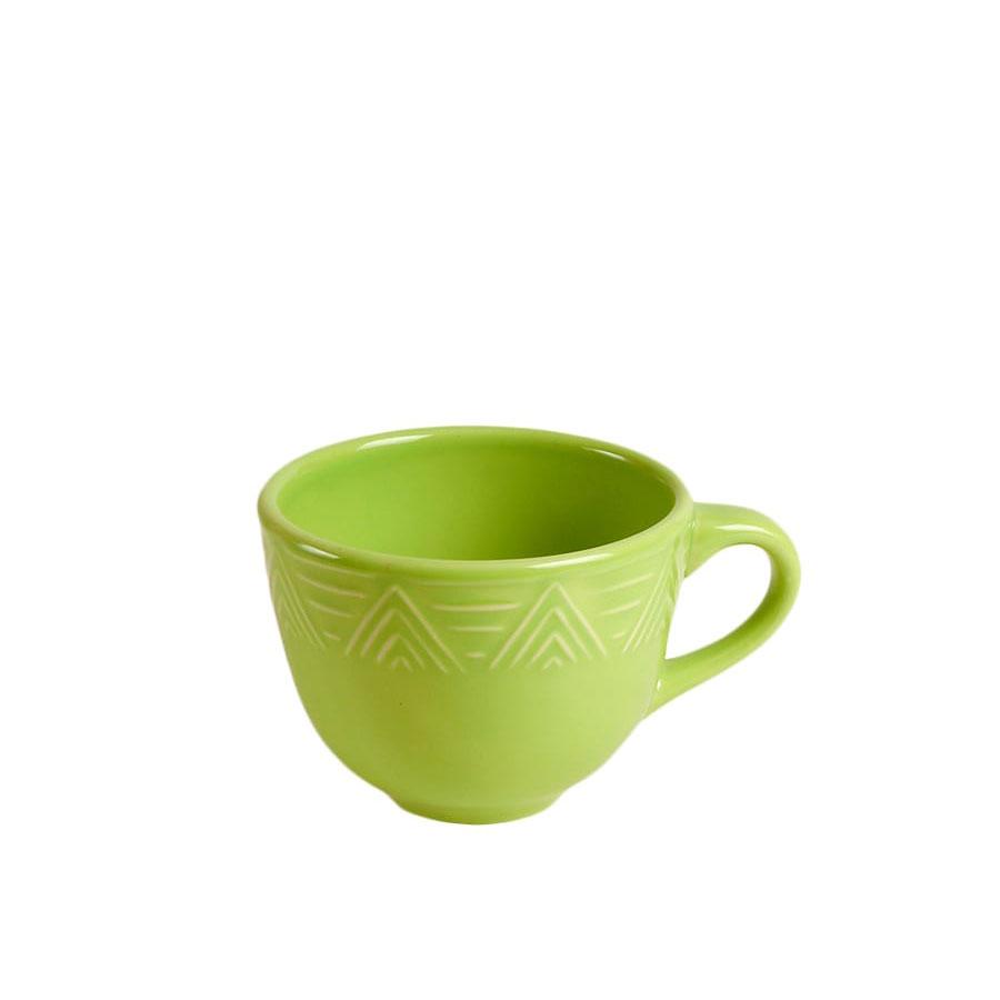 Cup Set - Set of 4 - Green | Aztec Pattern