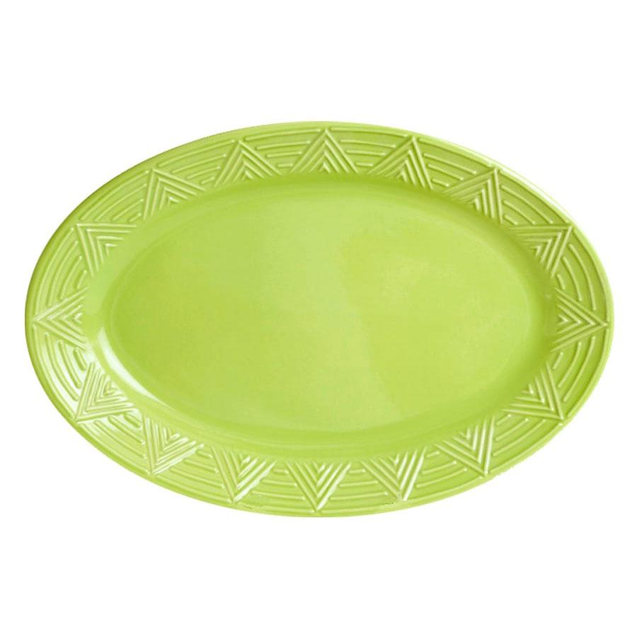 Oval Serving Platter - Green | Aztec