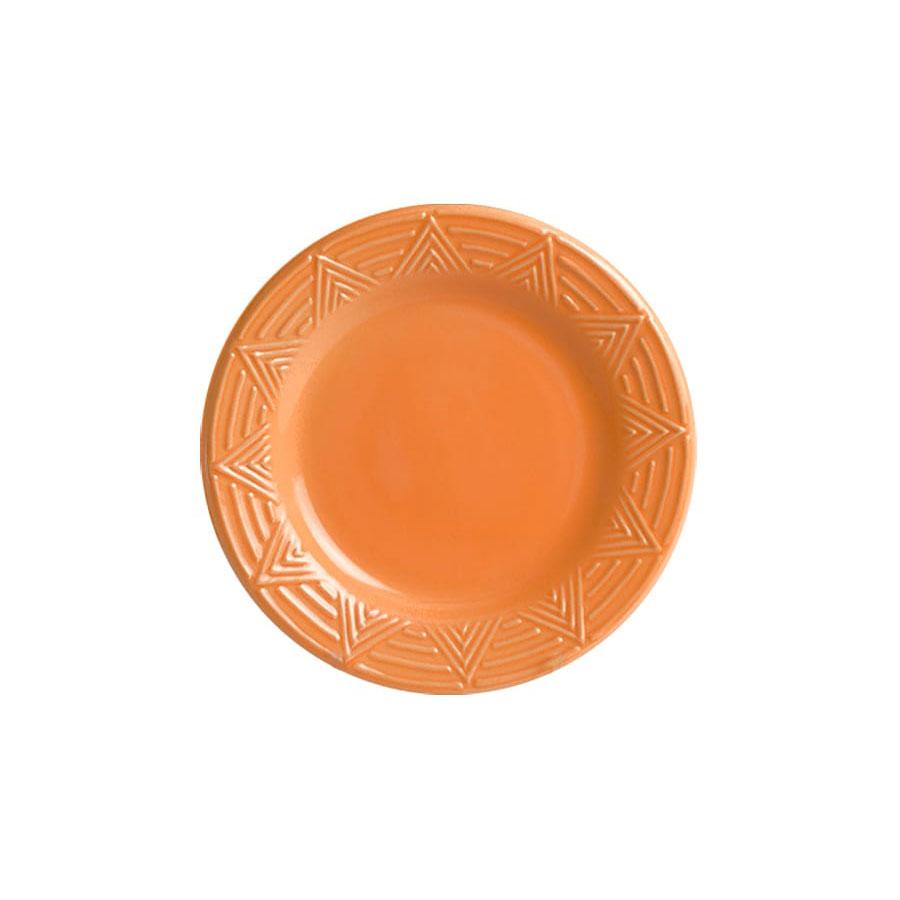 Salad Plate Set - Set of 4 - Orange | Aztec Pattern