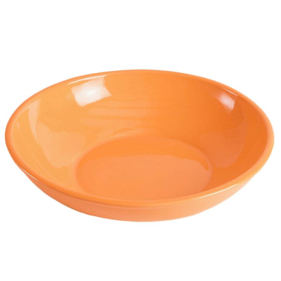 Extra large serving bowl orange aztec pattern