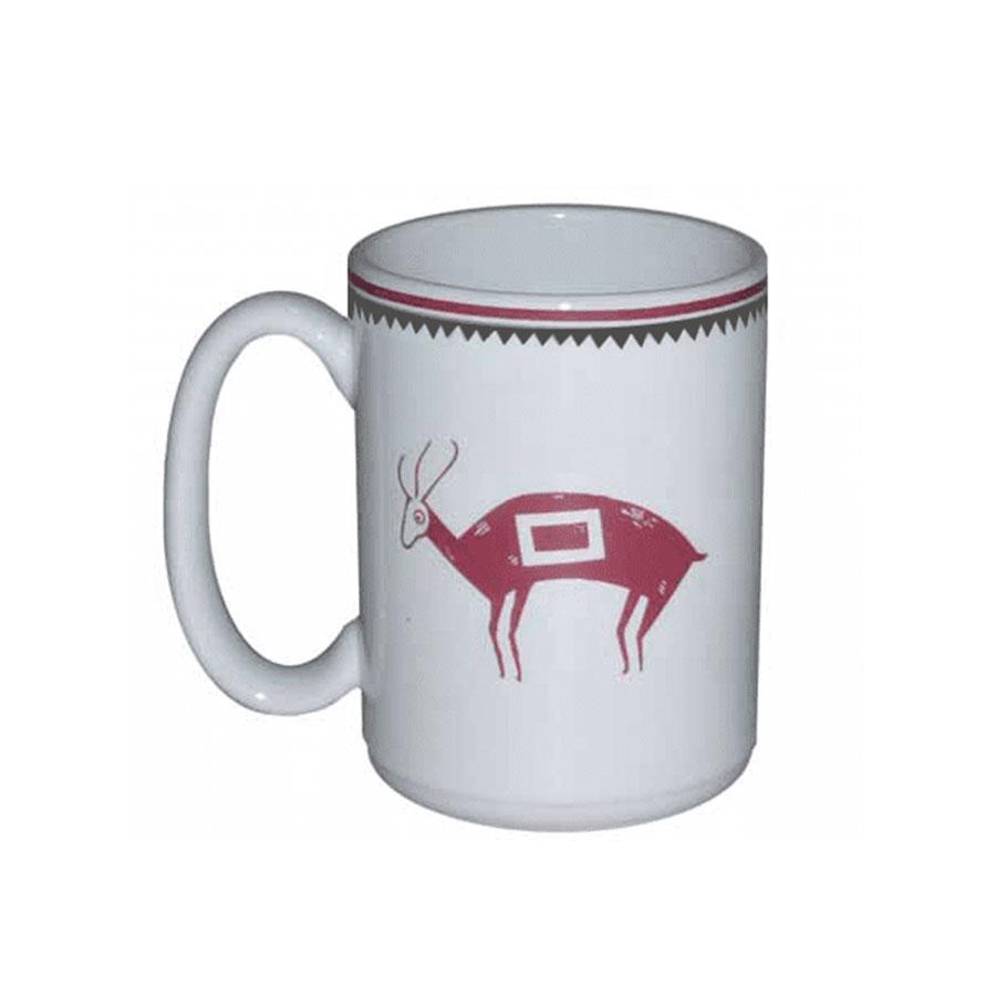 Mug - Mimbreño Deer Maroon & White | Mimbreño 15 oz
