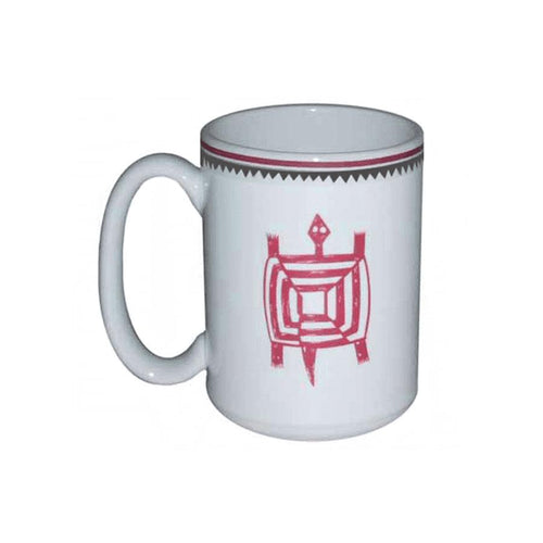 Mug mimbreno turtle maroon white mimbreno 15 oz