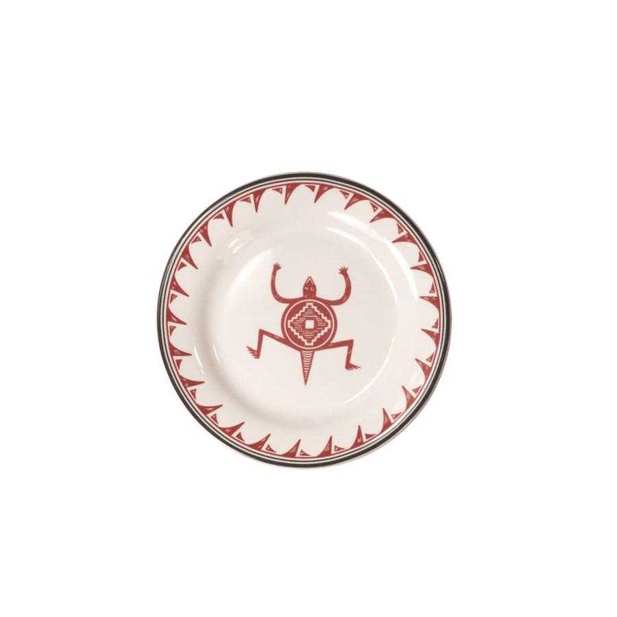 Bread butter plate mimbreno maroon white mimbreno
