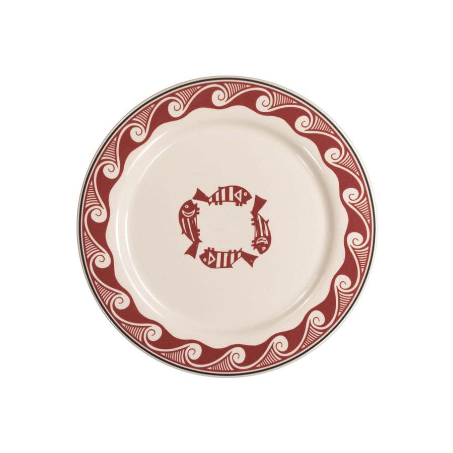 Charger plate mimbreno maroon white mimbreno