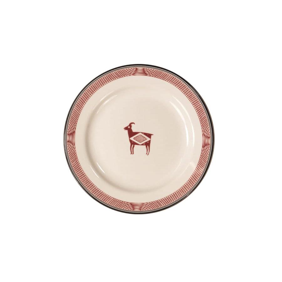 Salad plate mimbreno maroon white mimbreno
