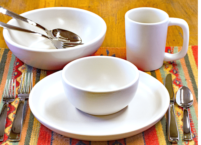 Dinnerware Set - 16 piece - Matte White | Matte White
