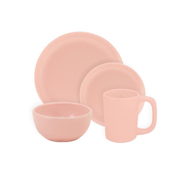 Dinnerware Set - 4 piece -Matte Pink | Matte Pink
