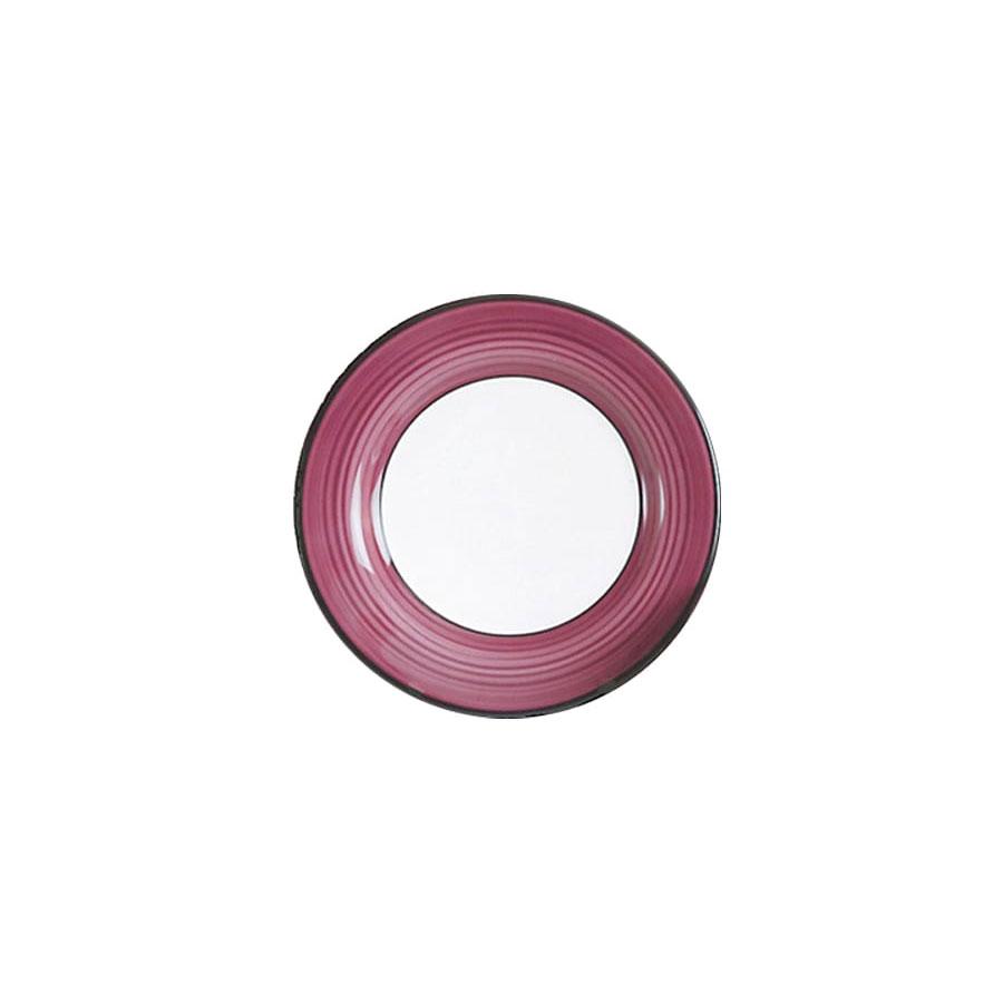 Dessert plate set set of 4 white purple spree pattern