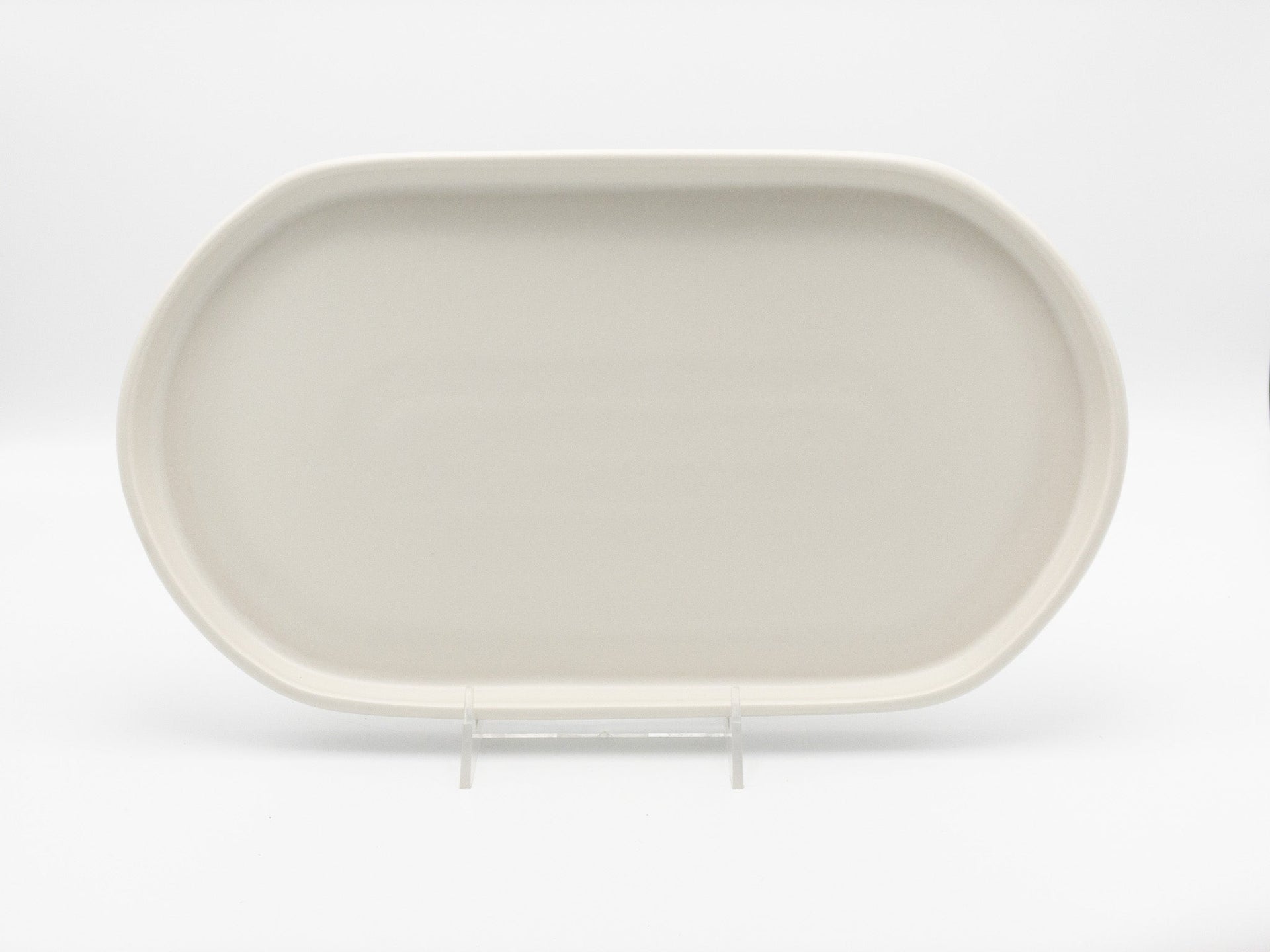 American Modern Racetrack Oval Serving Platter – Matte White