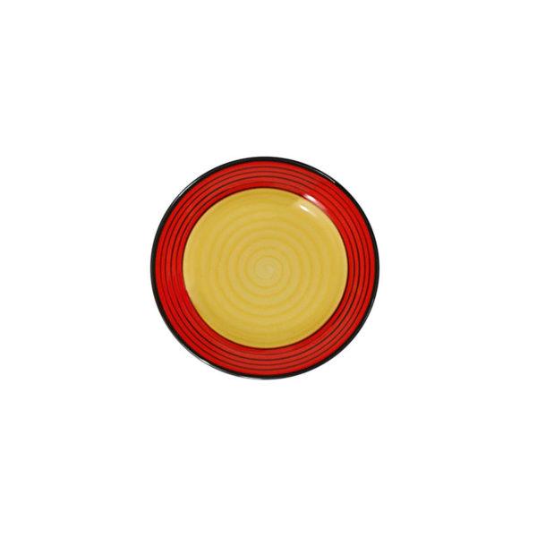 Dessert Plate Set - Set of 4 - Red & Yellow | Carousel Pattern