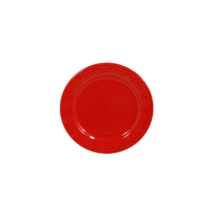 SAMPLE Plate - Red | Aztec Pattern