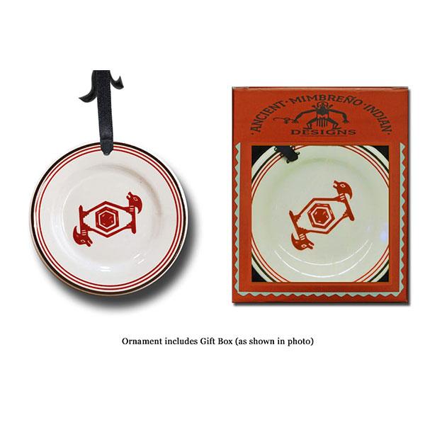 Ornament - White & Maroon Reflection | Mimbreño