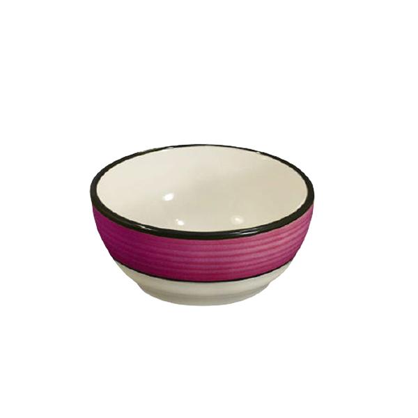 Small Bowl Set - Set of 4 - White & Purple | Spree Pattern