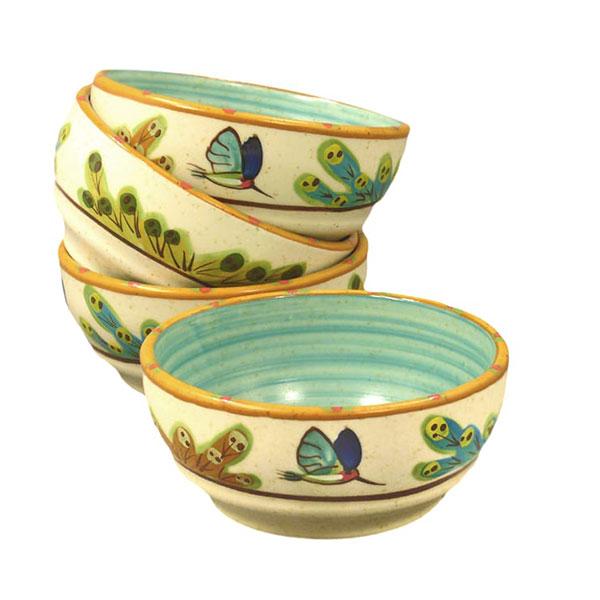 Small bowl set set of 4 tan southwestern desert sonoran desert