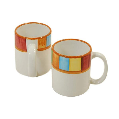 Mug set set of 4 colorful stripes serape