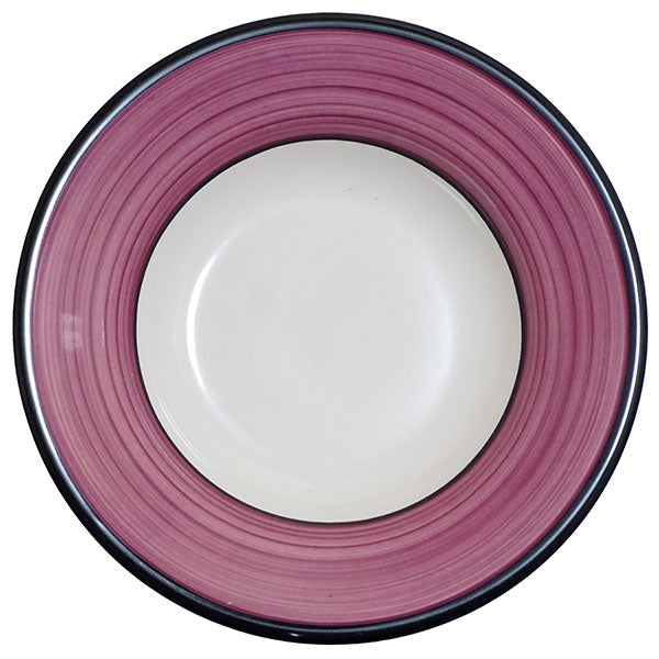 Spree Purple Rimmed Soup Bowl - Set of 4