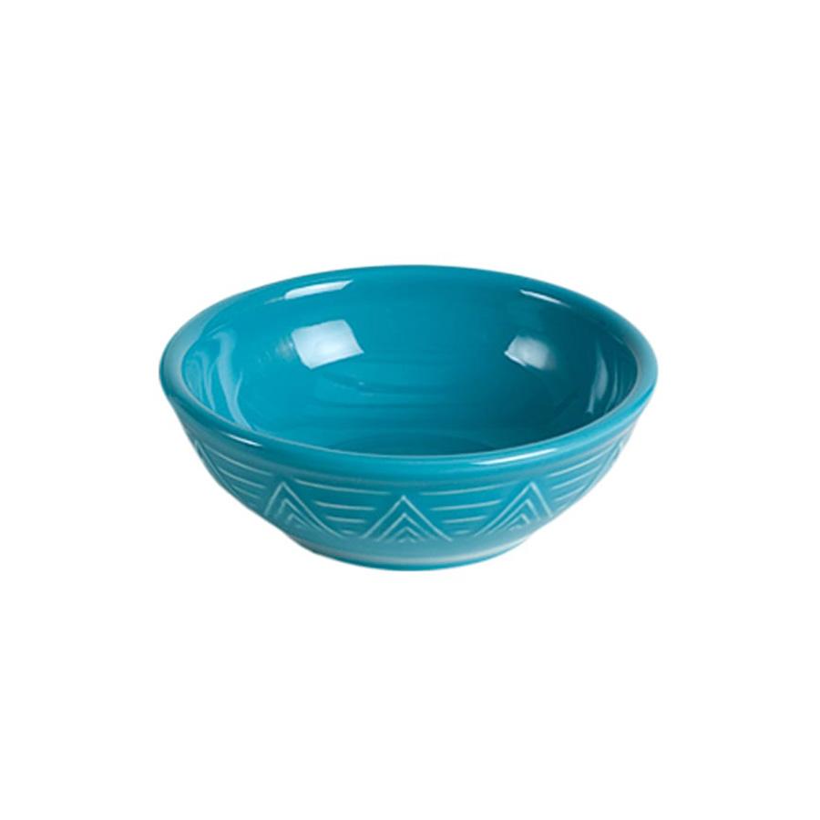 Cereal bowl set set of 4 turquoise aztec pattern