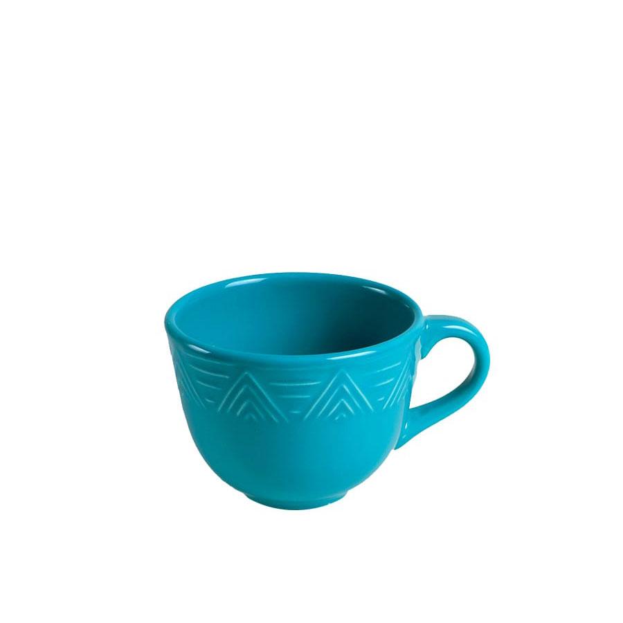 Cup Set - Set of 4 - Turquoise | Aztec Pattern