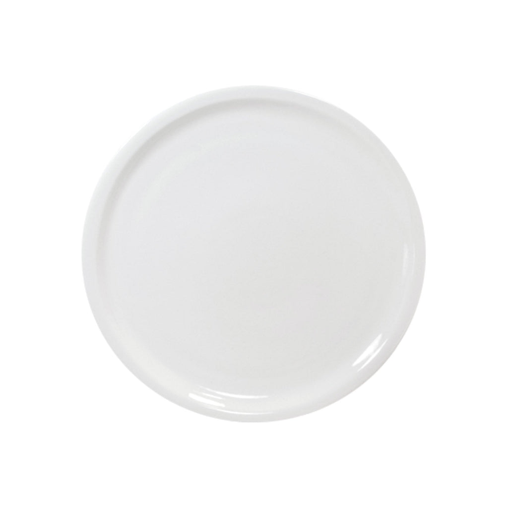 Round serving platter white american white