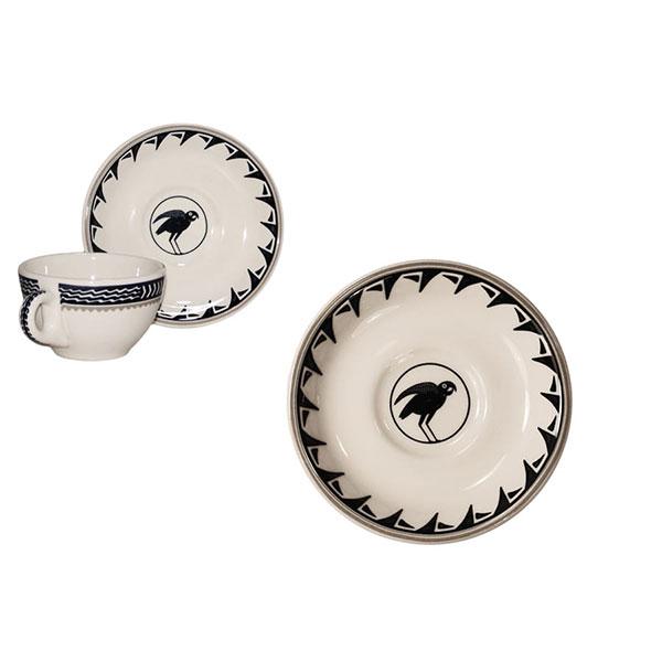 Saucer mimbreno white black mimbreno