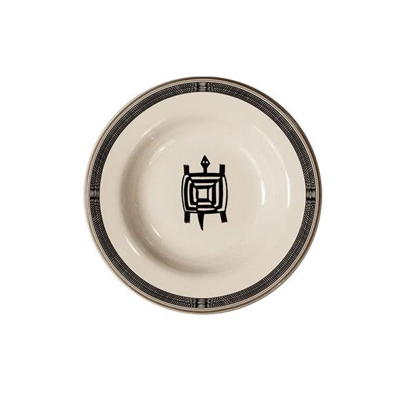 Bowl mimbreno rimmed soup bowl white black mimbreno