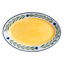 Load image into Gallery viewer, Oval Serving Platter Platter - White &amp; Yellow &amp; Blue &amp; Green | Bella Flora
