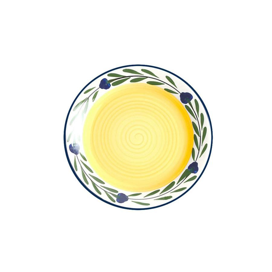 Salad Plate Set - Set of 4 - White & Yellow & Blue & Green | Bella Flora